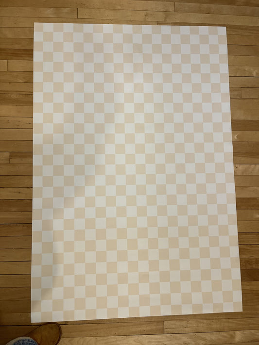 Beige Checkerboard Tile